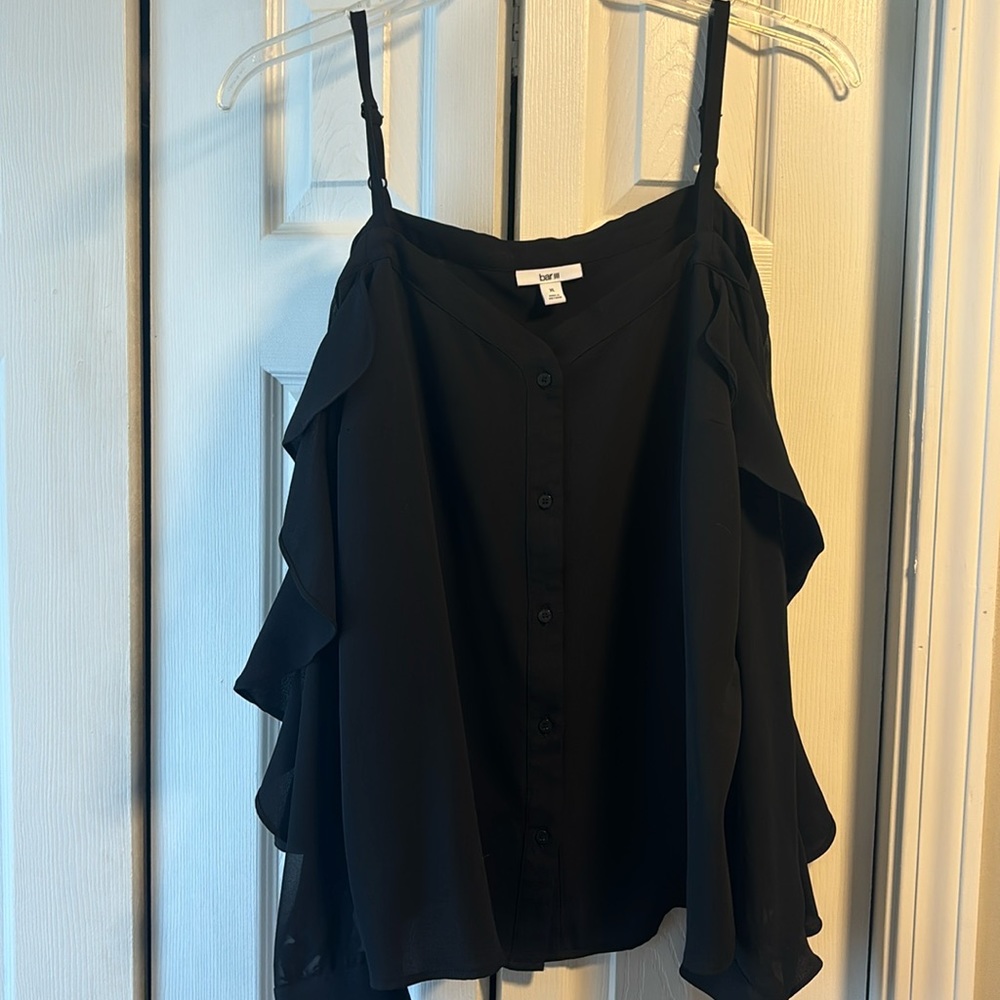 Bar III Cold Shoulder button down